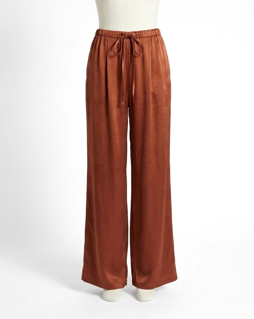 NEW BELLA DAHL easy pleated wide leg pants in molten bronze - Picture 1 of 5